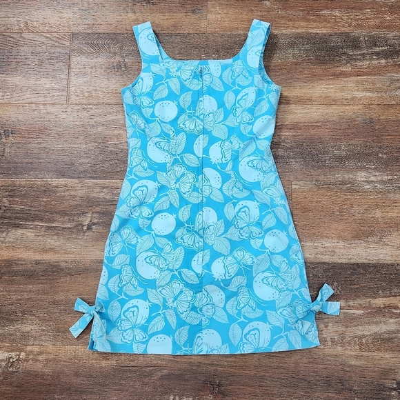 LILLY PULITZER SLEEVELESS BUTTERFLY PRINT DRESS SIZE 4 👗 - Picture 5 of 6